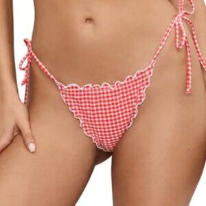 NEW Good American  Large gingham cheeky hipster bottom - grenadine gingham